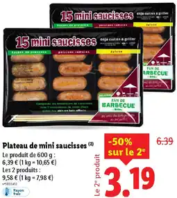 Lidl Plateau de mini saucisses offre