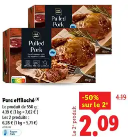 Lidl Porc effiloché offre