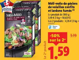 Lidl Méli-mélo de gésiers de volailles confits et lardons fumés offre