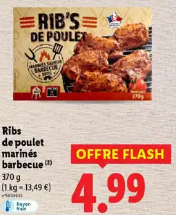 Lidl Ribs de poulet marinés barbecue offre