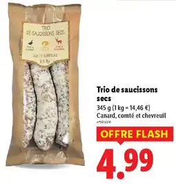 Lidl Trio de saucissons secs offre