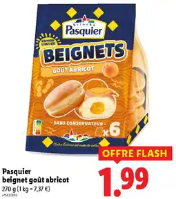 Lidl Pasquier beignet goût abricot offre