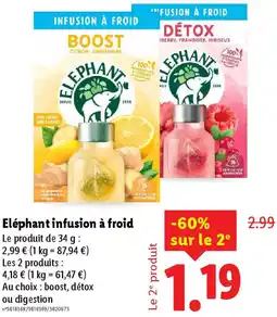 Lidl Eléphant infusion à froid offre