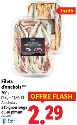 Lidl Filets d'anchois offre