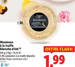 Lidl Houmous à la truffe blanche d'été offre