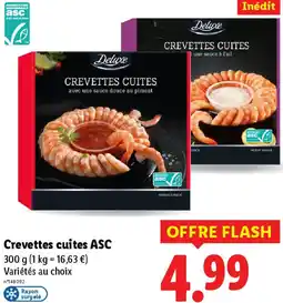 Lidl Crevettes cuites ASC offre