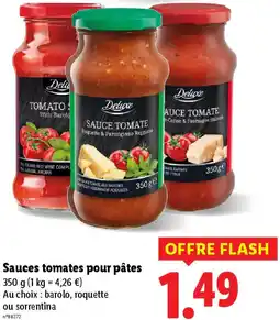 Lidl Sauces tomates pour pâtes offre