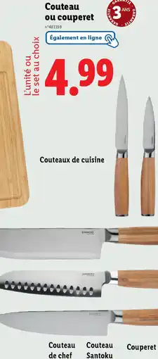 Lidl Couteau ou couperet offre