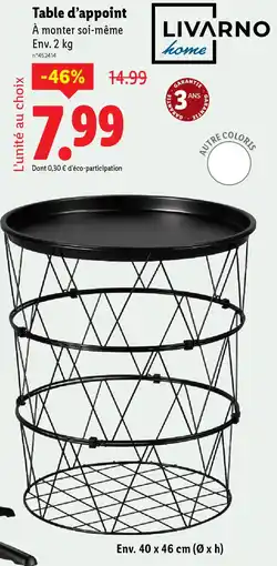 Lidl Table d'appoint offre
