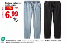 Lidl Pantalon molletonné denim garçon offre
