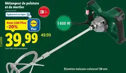 Lidl Mélangeur de peinture et de mortier offre