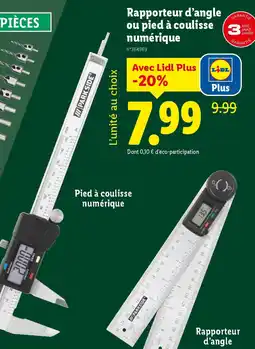 Lidl Rapporteur d'angle ou pied à coulisse numérique offre