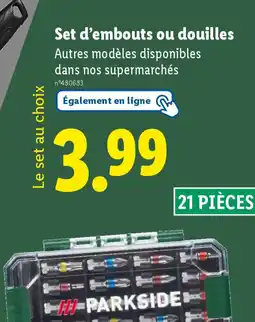 Lidl Set d'embouts ou douilles offre