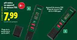 Lidl pH-mètre ou appareil de mesure TDS offre