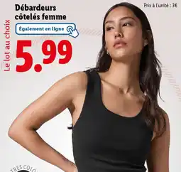Lidl Débardeurs côtelés femme offre