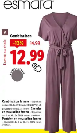 Lidl Combinaison offre