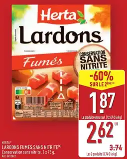 ALDI Herta lardons fumés sans nitrite offre