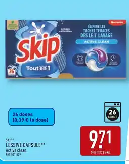ALDI SKIP LESSIVE CAPSULE Active clean offre