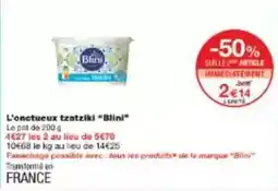 Monoprix Blini - l'onctueux tzatziki offre
