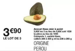 Monoprix Avocat hass mûr à point offre