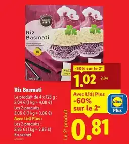 Lidl Golden sun - riz basmati offre