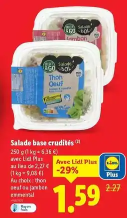 Lidl Select & go - salade base crudités offre