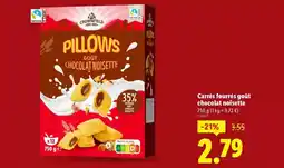 Lidl Crownfield - carrés fourrés goût chocolat noisette offre