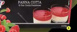 Lidl Deluxe - panna cotta coulis framboise offre