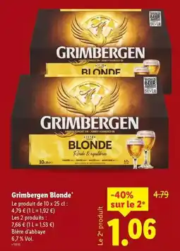 Lidl Grimbergen - blonde offre