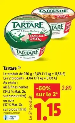 Lidl Tartare offre