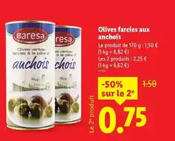 Lidl Baresa - olives farcies aux anchois offre