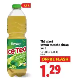 Lidl Freeway - thé glacé saveur menthe citron vert offre