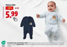 Lidl Lupilu - pyjama bébé offre