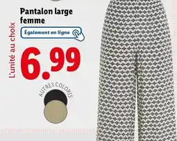 Lidl Esmara - pantalon large femme offre