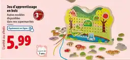 Lidl Playtive - jeu d'apprentissage en bois offre