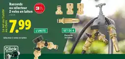Lidl Parkside - raccords ou sélecteur 2 voies en laiton offre