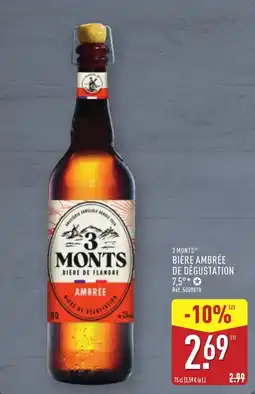 ALDI 3 Monts Bière ambrée de dégustation 7,5° offre