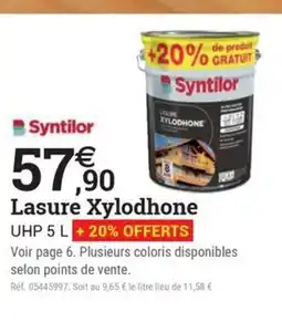 Espace emeraude SYNTILOR Lasure Xylodhone offre