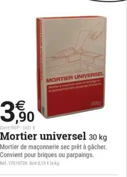 Espace emeraude Mortier universel offre