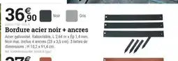 Espace emeraude Bordure acier noir + ancres offre