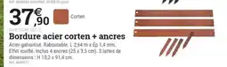 Espace emeraude Bordure acier noir + ancres offre