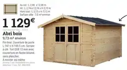 Espace emeraude Abri bois offre