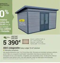 Espace emeraude Abri composite offre