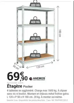 Espace emeraude Étagère Pocker offre