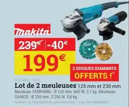 Espace emeraude Lot de 2 meuleuses offre