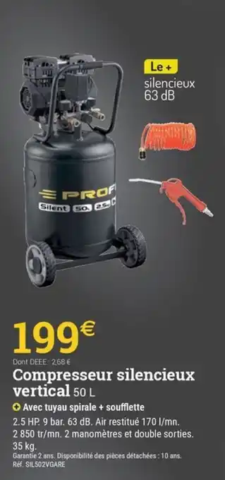 Espace emeraude Compresseur silencieux vertical offre