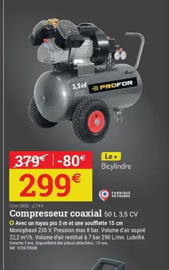Espace emeraude Compresseur coaxial offre