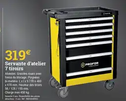 Espace emeraude Servante d'atelier 7 tiroirs offre