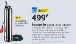 Espace emeraude Pompe de puits offre