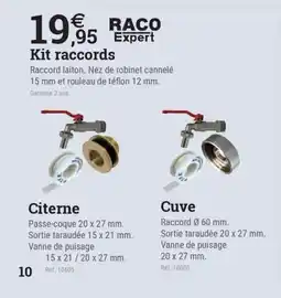 Espace emeraude Kit raccords offre